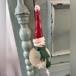 NWT handpainted Russ snowman ornament christmas holiday decoration Read